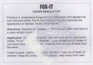 FOX-IT  Remove Foxing from stamps Postcards, Books + Old Documents etc.