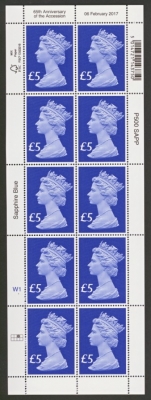 2017 £5 Accession sheet