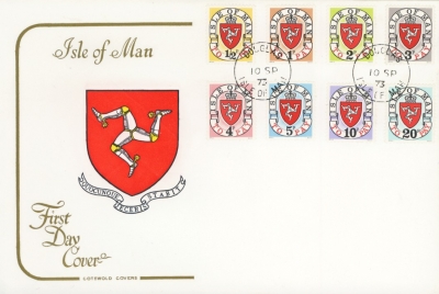 Isle of Man 1973 Postage due with A. set on FDC 10th Sept 1973