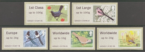 2011 Birds 2 SG FS11-13, 14+15  Set of 5 values