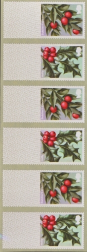 2014 1st class Winter Greenery 6v Missing Text (the source codes and value)