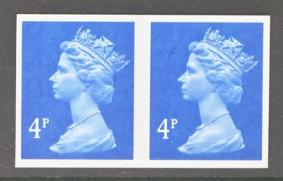 1993 4p New Blue with 2 Bands Imperf SG Y1669a Scarce Cat £1100
