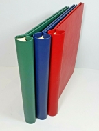 A Deluxe Springback Binder with a leatherette cover and cream flyleaf