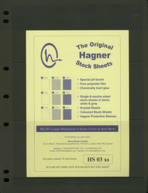 Hagner 3 Strip single sided per 10
