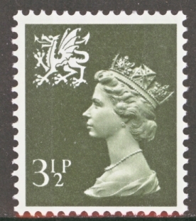 SG  W17 3½p Olive 1 Band.