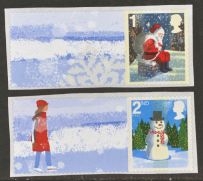 2006 Christmas 2 stamps ex smilers LS34