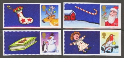 2012 Christmas 4 Stamps ex smilers LS83